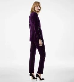 WALLIS DOUBLE BREASTED PEAK LAPEL VELVET JACKET