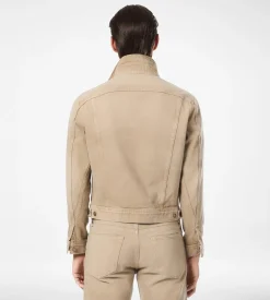 WASHED SAND ICON DENIM JACKET