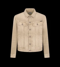 WASHED SAND ICON DENIM JACKET