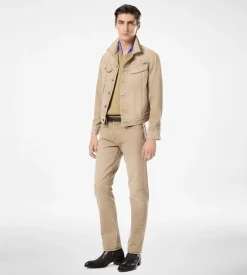 WASHED SAND STRAIGHT FIT DENIM