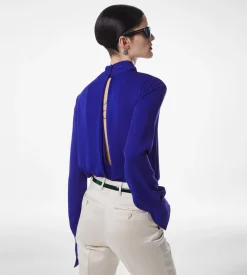WASHED SILK GEORGETTE LONG SLEEVE BLOUSE