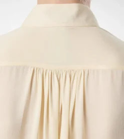 WASHED SILK GEORGETTE LONG SLEEVE BLOUSE