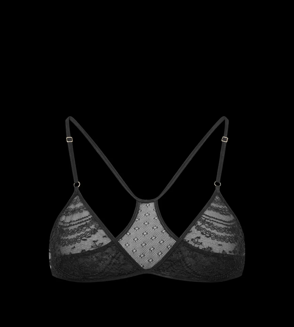 WAVE LACE RACERBACK TRIANGLE BRALETTE