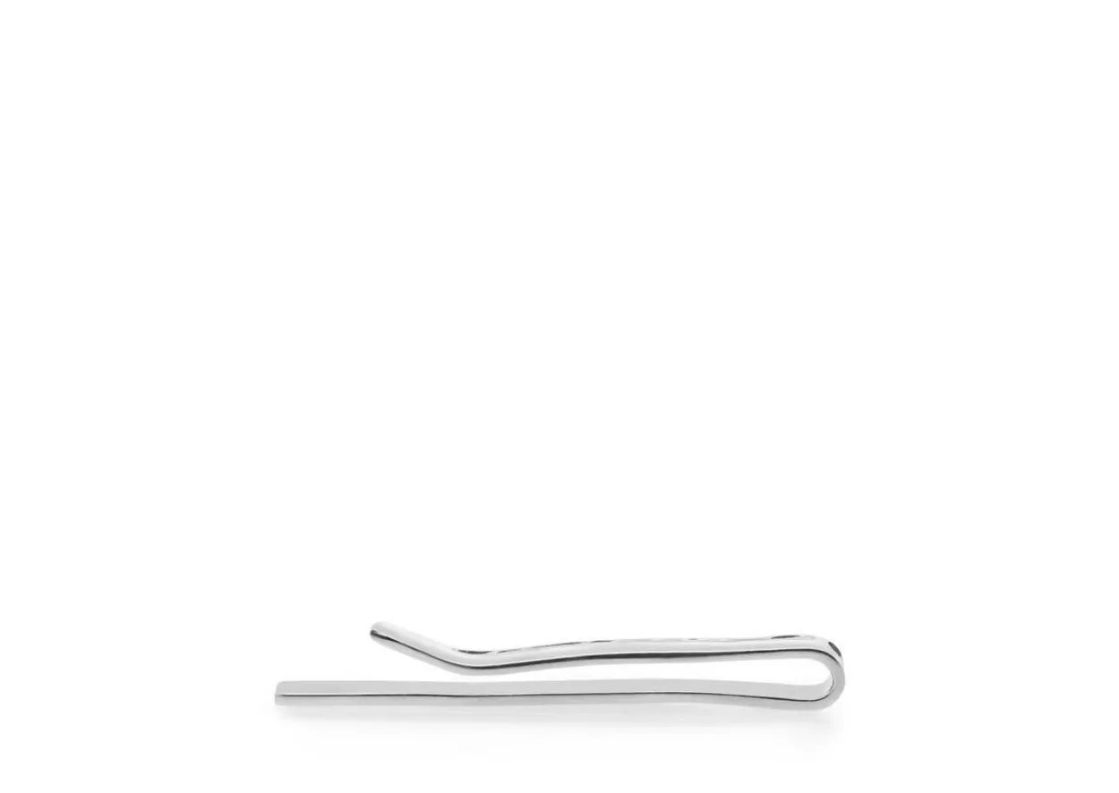 WHITE GOLD TIE BAR