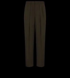 WOOL CASHMERE SILK REPS DOUBLE PLEAT PANT