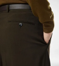 WOOL CASHMERE SILK REPS DOUBLE PLEAT PANT