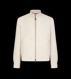 WOOL CASHMERE SILK REPS HARRINGTON