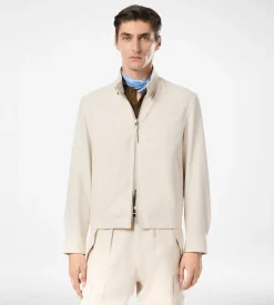 WOOL CASHMERE SILK REPS HARRINGTON
