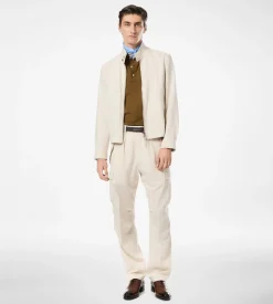 WOOL CASHMERE SILK REPS HARRINGTON