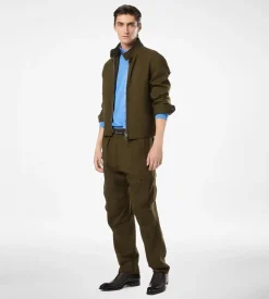 WOOL CASHMERE SILK REPS HARRINGTON