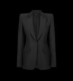 WOOL SILK RADZMIR SINGLE BREASTED PEAK LAPEL JACKET