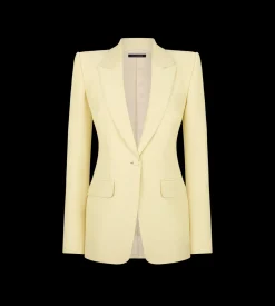 WOOL SILK RADZMIR SINGLE BREASTED PEAK LAPEL JACKET