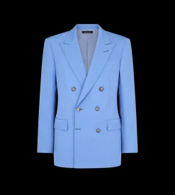WOOL VISCOSE DOUBLE FAILLE JACKET