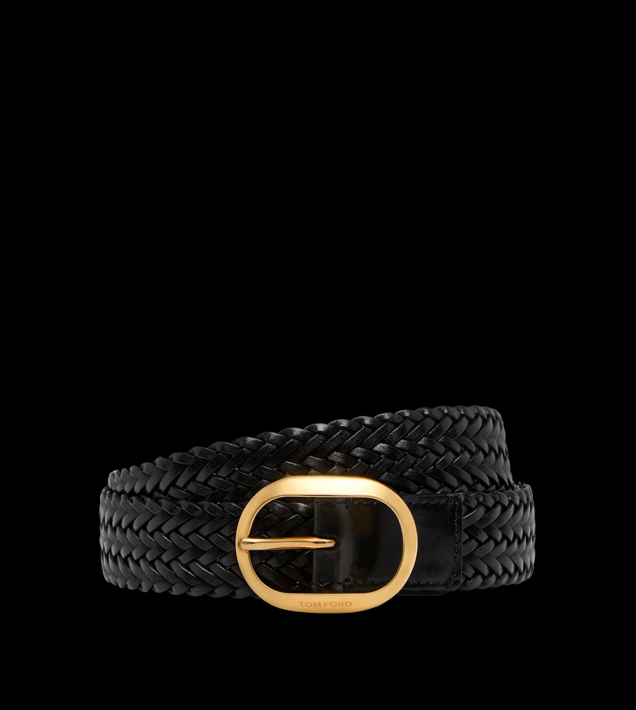 WOVEN LEATHER OVAL BELT