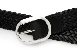 WOVEN LEATHER OVAL BELT